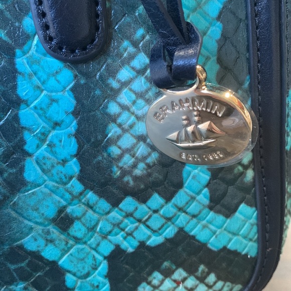 Brahmin small Ashlee blue Waterford tote NWT - Picture 4 of 8